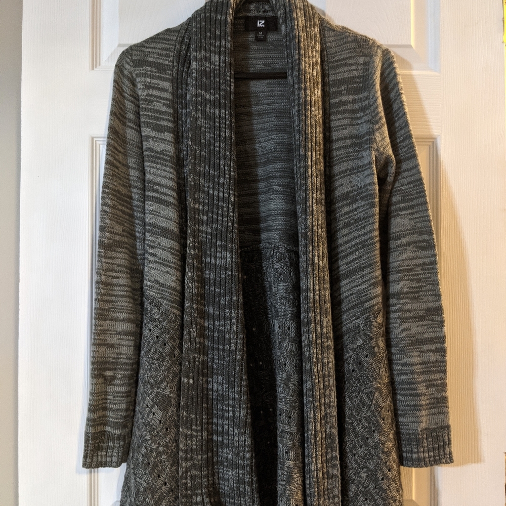 Oversized grey cardigan